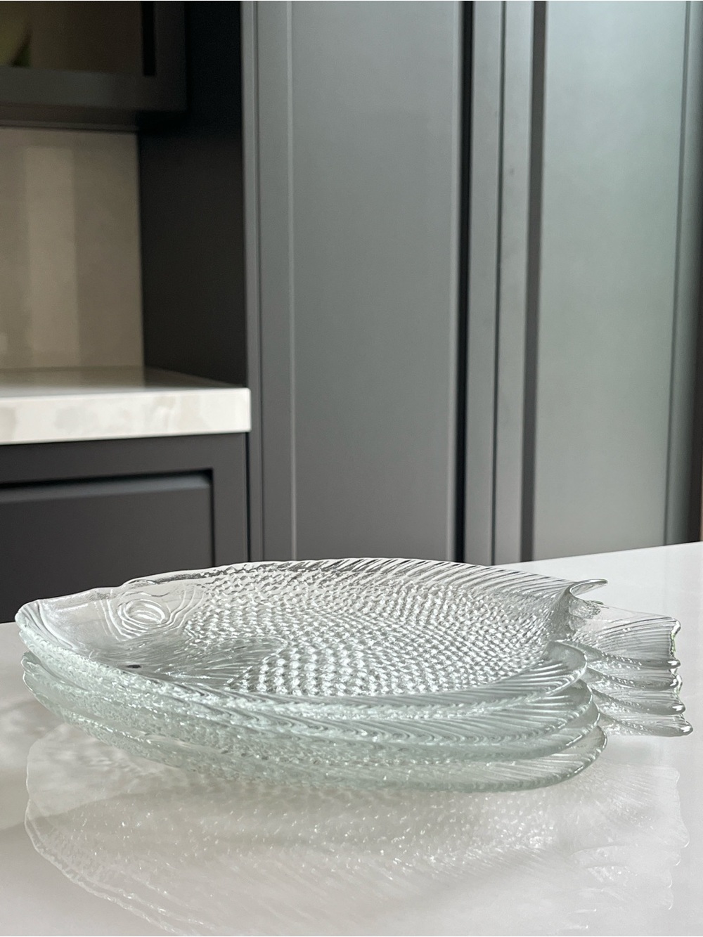 ARCOROC Poisson Dinner Plates. Set of 4. Made in France.